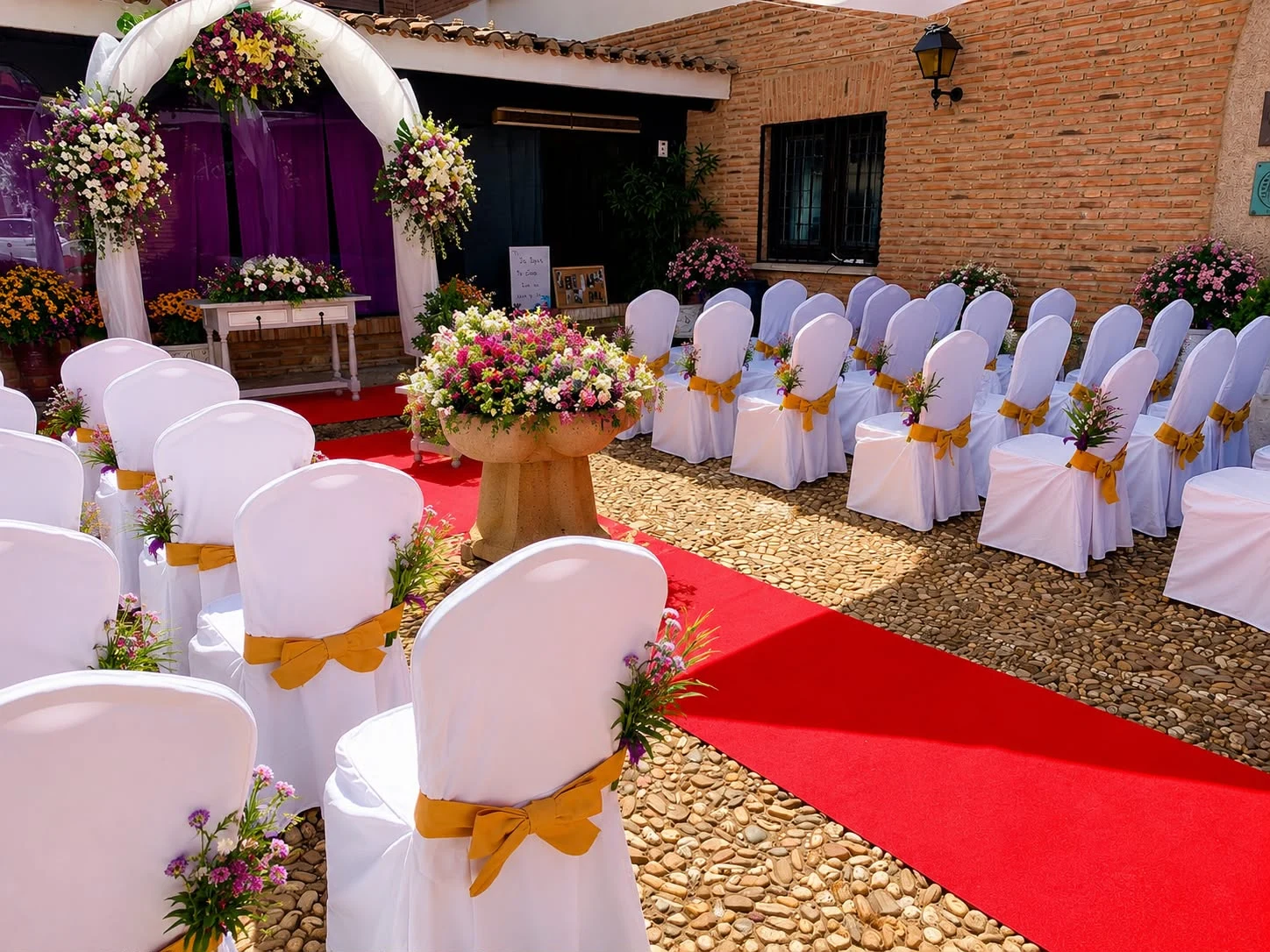 Ceremonia civil en los espacios exteriores del Hotel Juan II