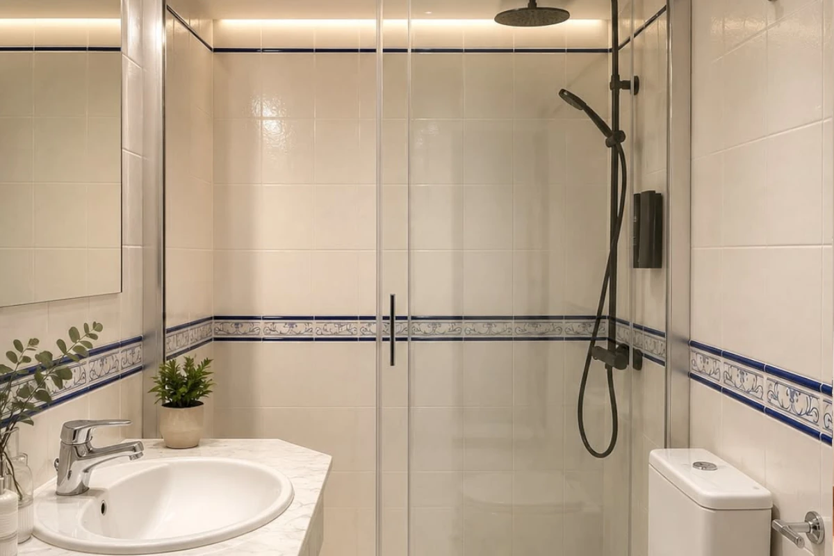 Baño completo de la habitación doble premium